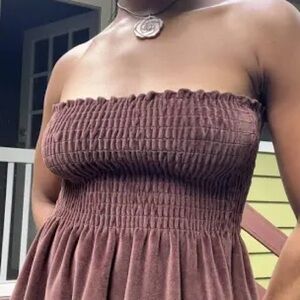 Juice Couture terry strapless dress cover up